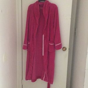 VS Long sleeve fleece bathrobe (hot pink)